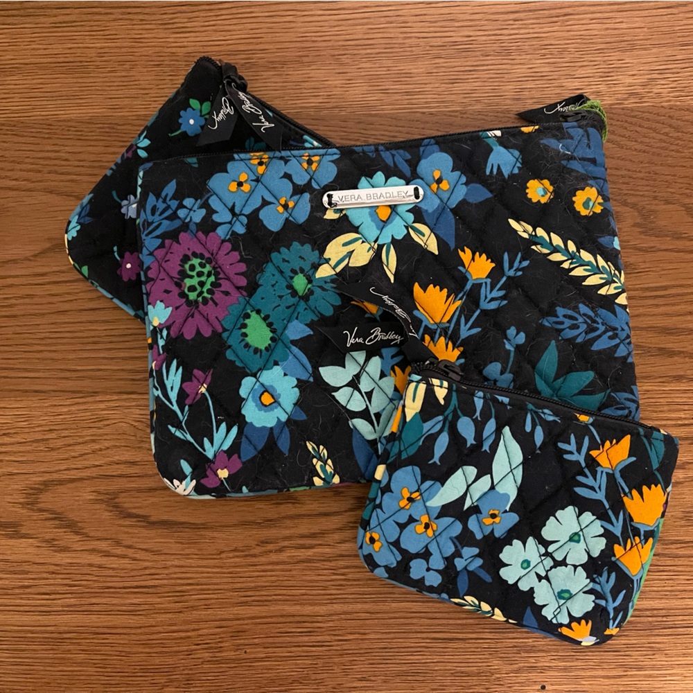 Vera Bradley Cosmetic Bag Trio